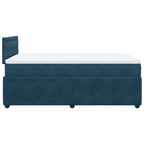 Boxspringbett mit Matratze Blau 120x200 cm Samt