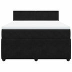 Boxspringbett mit Matratze Schwarz 140x190 cm Samt