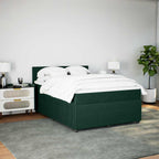 Boxspringbett mit Matratze Dunkelgrün 140x190 cm Samt
