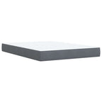 Boxspringbett mit Matratze Dunkelgrau 140x190 cm Samt