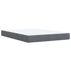 Boxspringbett mit Matratze Dunkelgrau 140x200 cm Samt