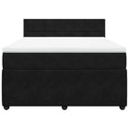 Boxspringbett mit Matratze Schwarz 140x200 cm Samt