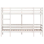 Etagenbett Weiß 75x190 cm Massivholz Kiefer