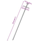 Zeltheringe 24 Stk. 23 cm Ø6 mm Verzinkter Stahl