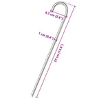 Zeltheringe 12 Stk. 37 cm Ø10 mm Verzinkter Stahl