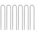Zeltheringe 6 Stk. U-Form 30 cm Ø7 mm Verzinkter Stahl