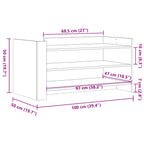 Couchtisch Schwarz 100x50x50 cm Holzwerkstoff