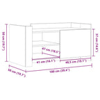 Couchtisch Grau Sonoma 100x50x50 cm Holzwerkstoff
