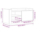 Couchtisch Braun Eichen-Optik 100x50x50 cm Holzwerkstoff