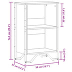 Bücherregal Sonoma-Eiche 50x31x74,5 cm Holzwerkstoff