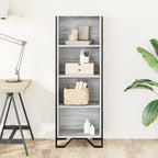 Bücherregal Grau Sonoma 50x31x137,5 cm Holzwerkstoff