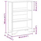 Bücherregal Sonoma-Eiche 80x31x106 cm Holzwerkstoff