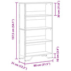 Bücherregal Sonoma-Eiche 80x31x137,5 cm Holzwerkstoff