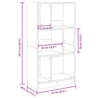 Bücherregal Grau Sonoma 57x28,5x107,5 cm Holzwerkstoff