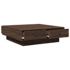 Couchtisch Braun Eichen-Optik 90x90x28 cm Holzwerkstoff