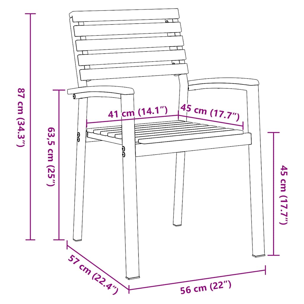 Garten Essgruppe 9 pcs Grau Massivholz Akazie