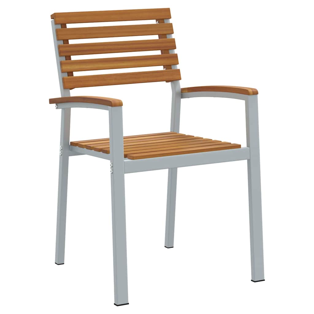 Garten Essgruppe 5 pcs Grau Massivholz Akazie