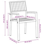 Garten Essgruppe 5 pcs Grau Massivholz Akazie