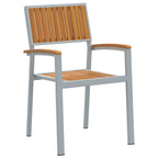Garten Essgruppe 5 pcs Grau Massivholz Akazie