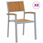 Stapelstuhl 8 pcs Braun 56 x 57 x 87 cm Massivholz Akazie