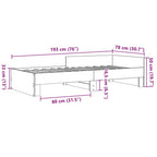 Bettgestell Weiß 75x190 cm Holzwerkstoff