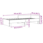 Bettgestell ohne Matratze Braun Eiche 75x190 cm Holzwerkstoff