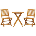 3-tlg. Bistro-Set Klappbar Massivholz Akazie