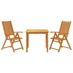 3-tlg. Garten-Essgruppe 85x85x74 cm Massivholz Akazie