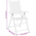 3-tlg. Garten-Essgruppe 85x85x74 cm Massivholz Akazie