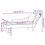 Chaiselongue mit Kissen und Rechter Armlehne Dunkelgrün Samt