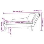 Chaiselongue mit Kissen und Rechter Armlehne Rosa Samt