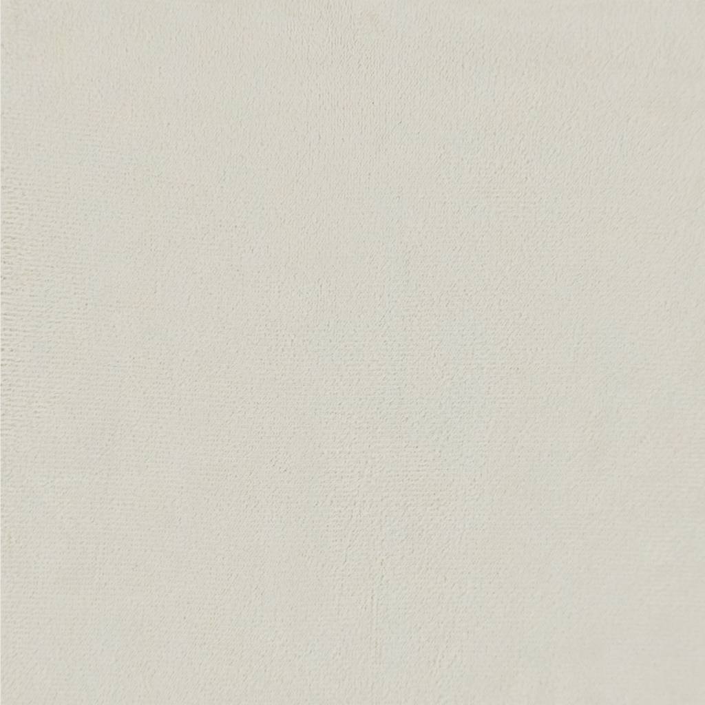 Chaiselongue mit Nackenrolle und Rechter Armlehne Creme Samt