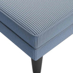 Chaiselongue mit Kissen Blau Cordstoff