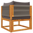 4-tlg. Gartensofa-Set mit Kissen Holz Akazie & Seil
