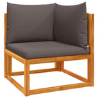 8-tlg. Gartensofa-Set mit Kissen Holz Akazie & Seil