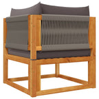 8-tlg. Gartensofa-Set mit Kissen Holz Akazie & Seil