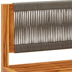 8-tlg. Gartensofa-Set mit Kissen Holz Akazie & Seil