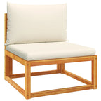 5-tlg. Gartensofa-Set mit Kissen Holz Akazie & Seil