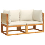 Gartensofas-Ecke mit Kissen 2 Stk. Holz Akazie & Seil