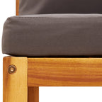 4-tlg. Gartensofa-Set mit Kissen Holz Akazie & Rattan