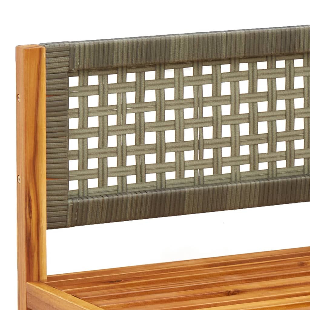4-tlg. Gartensofa-Set mit Kissen Holz Akazie & Rattan