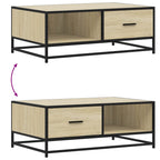 Couchtisch Sonoma-Eiche 90x57x35 cm Holzwerkstoff und Metall