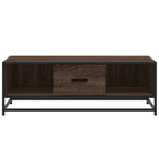 Couchtisch Braun Eichen-Optik 100x57x35 cm Holzwerkstoff Metall