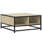 Couchtisch Sonoma-Eiche 60,5x60,5x30cm Holzwerkstoff und Metall