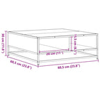 Couchtisch Sonoma-Eiche 60,5x60,5x30cm Holzwerkstoff und Metall