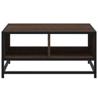 Couchtisch Braun Eiche 60,5x60,5x30 cm Holzwerkstoff und Metall