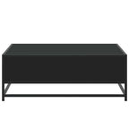 Couchtisch Schwarz 80x80x30 cm Holzwerkstoff und Metall