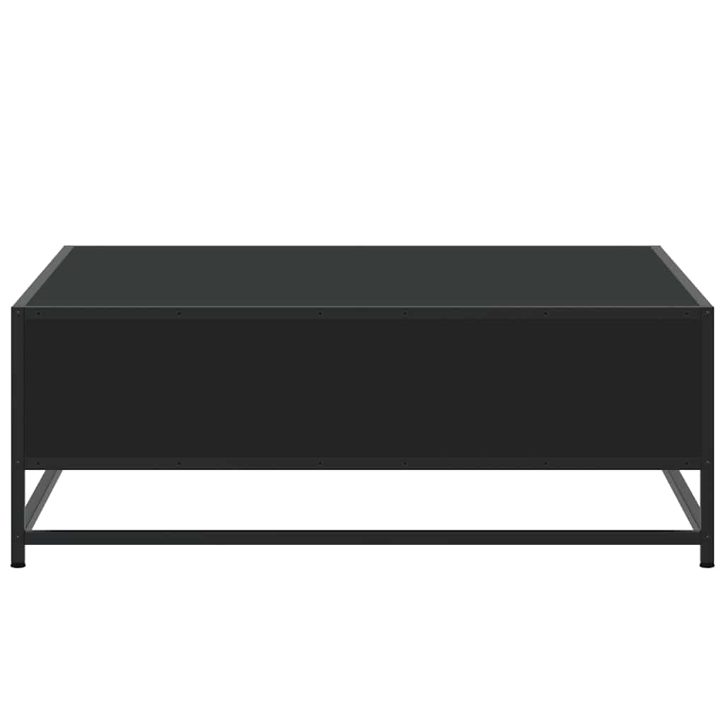 Couchtisch Schwarz 80x80x30 cm Holzwerkstoff und Metall
