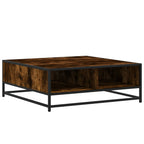 Couchtisch Räuchereiche 80x80x30 cm Holzwerkstoff und Metall