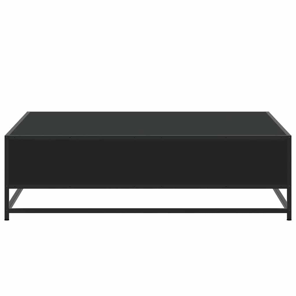 Couchtisch Schwarz 100x100x30 cm Holzwerkstoff und Metall